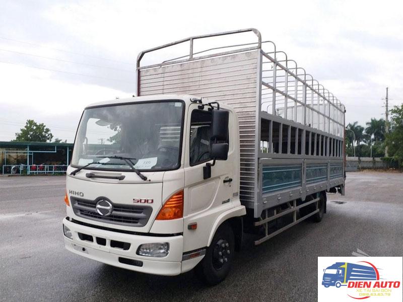 Xe Tải Hino FC9JNTA 3.8 Tấn Chở Mô Tô Xe Máy