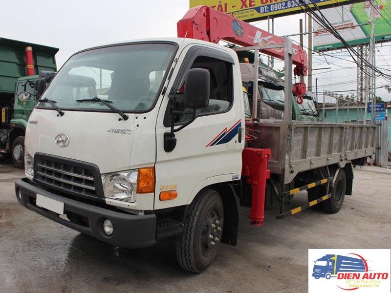 Xe Cẩu Hyundai HD99 5T5 Gắn Cẩu Unic URV344 3 Tấn 4 Khúc