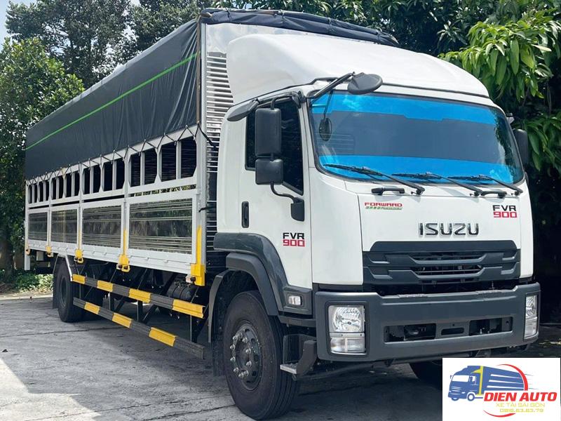 Xe Tải Isuzu FVR34VE5 6 Tấn Chở Xe Máy